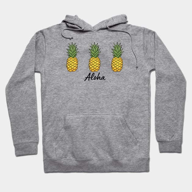 Aloha Hawaiian Pineapple Hoodie by Downtown Rose